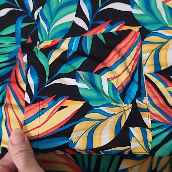 NWT Coofandy Hawaiian Shirt & Shorts Set, Medium, Multicolored Palm Fronds - Picture 10 of 10